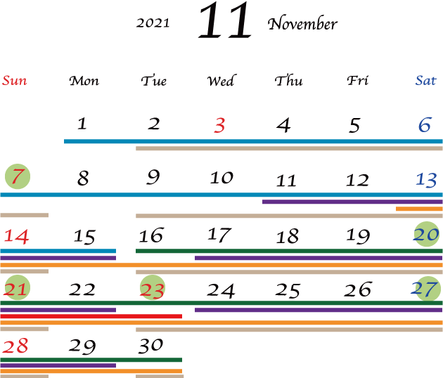 11月カレンダー
