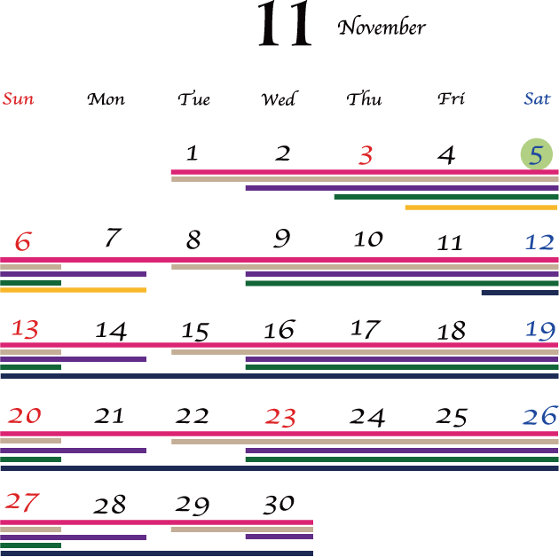 11月カレンダー