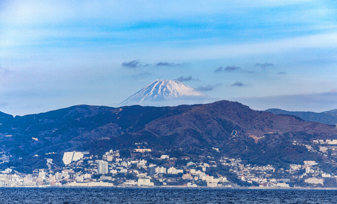 初島から富士山